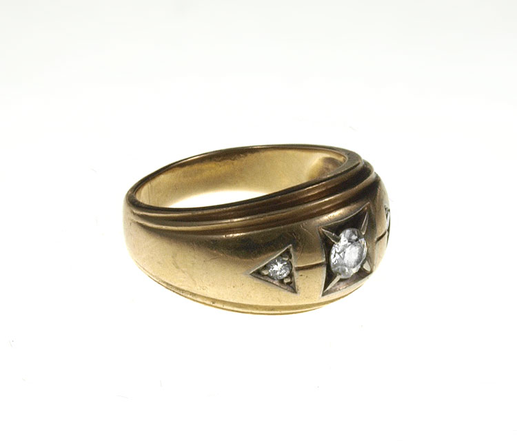 GENTS .50 CT DIAMOND RING: 14K