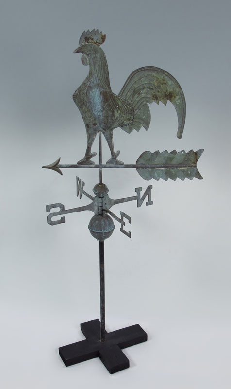 MOLDED COPPER ROOSTER WEATHER VANE  1475a2