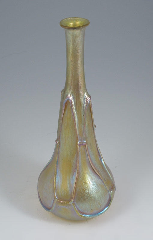 LOETZ IRIDESCENT BOTTLE NECK GLASS