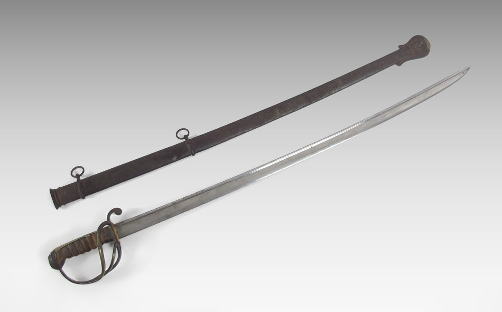 AMES MODEL 1833 DRAGOON SWORD & SCABBARD: