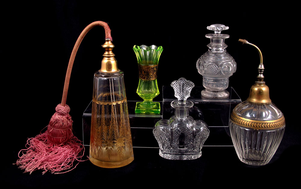 5 PIECE COLLECTION BOHEMIAN GLASS 14760b