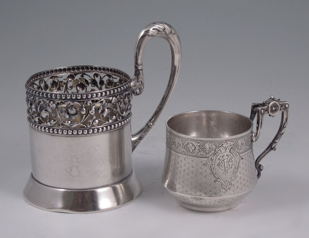 2 PIECE FRENCH SILVER CUPS 2 pieces 147624