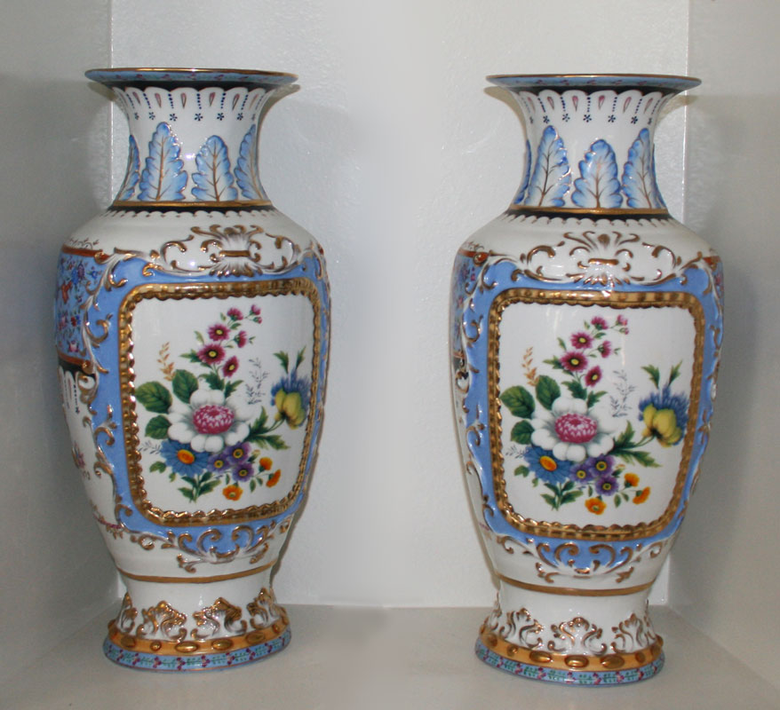 PAIR OF LARGE CONTEMPORARY LIMOGES 14768d