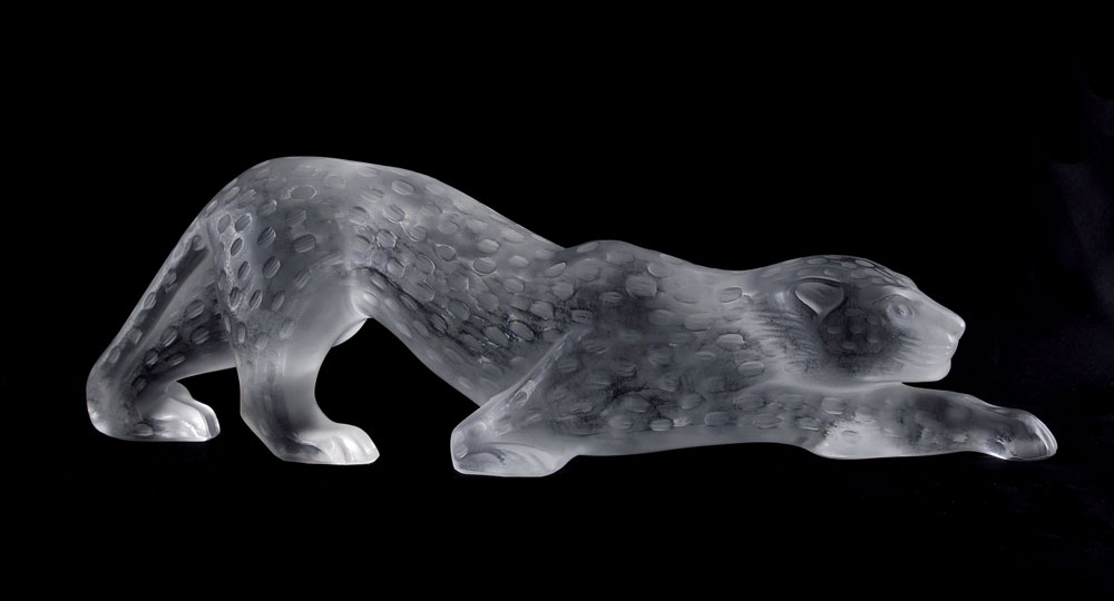 LALIQUE FRENCH CRYSTAL LEOPARD: