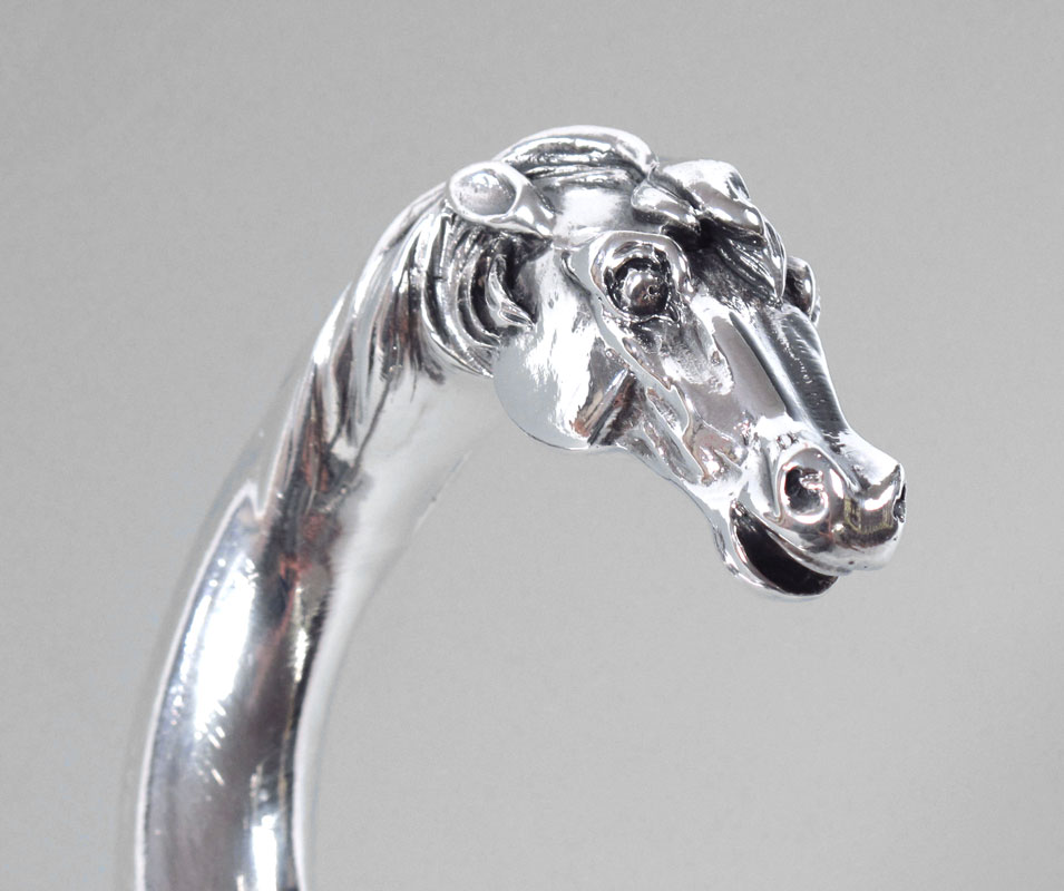 ITALIAN RIEMPITO SILVER HORSE HEAD 14776b