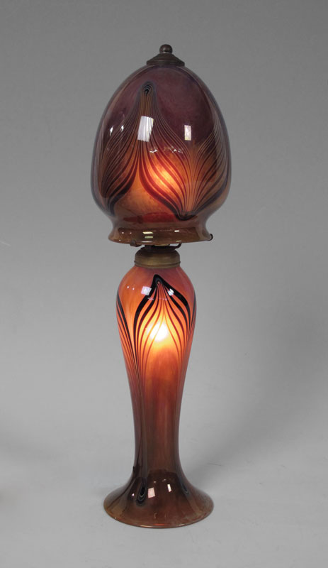 ART GLASS PULLED FEATHER DESIGN