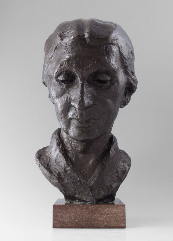 BRONZE BUST OF SUSAN B ANTHONY  1477ca