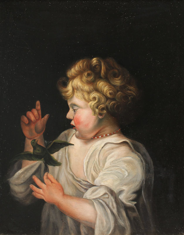 19TH C PAINTING AFTER RUBENS: Of a Boy