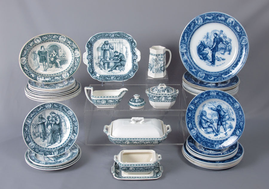 WEDGWOOD IVANHOE FLOW BLUE AND BLUE