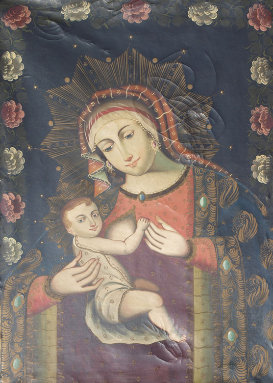 CUZCO SCHOOL MADONNA AND CHILD: