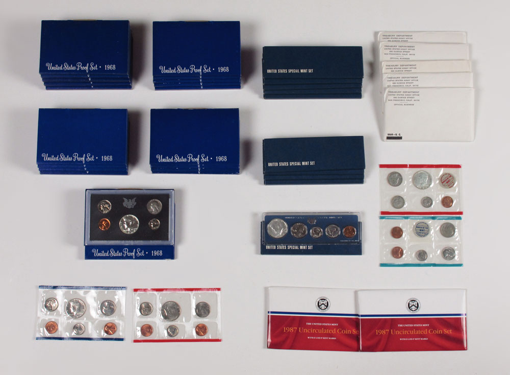 40 PROOF AND MINT COIN SETS US