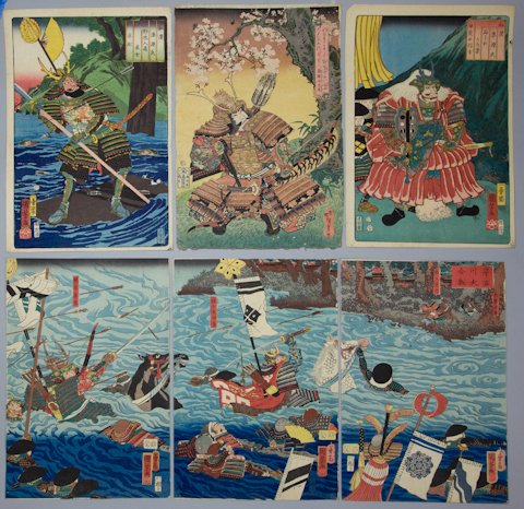 JAPANESE PRINTS OF WARRIORS including