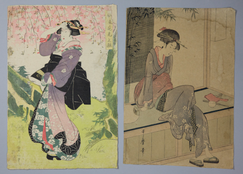 TWO JAPANESE UKIYO E PRINTS the 14788f