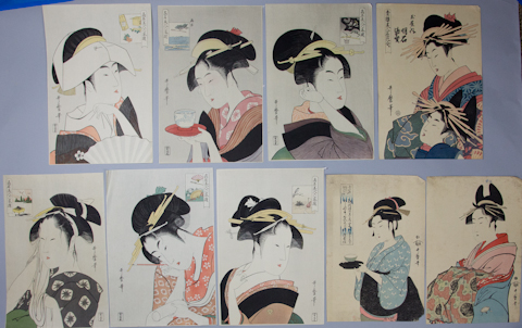 NINE MODERN JAPANESE PRINTS OF 14789b