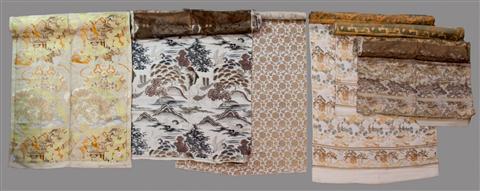 SIX PARCELS OF JAPANESE SILK BROCADE 1478a6