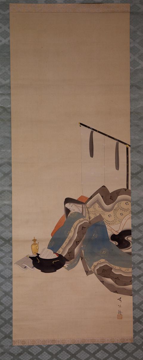 JAPANESE KAKEMONO woman possibly 1478a2