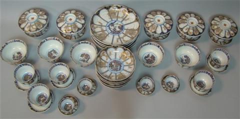 JAPANESE IMARI PART DINNER SERVICE 1478ba