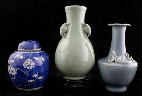 THREE CHINESE PORCELAINS including