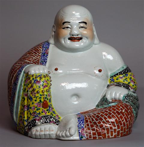 CHINESE FAMILLE ROSE BUDDHA four character 1478e3