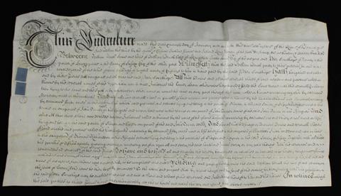 ENGLISH CONTRACT OF INDENTURE CIRCA