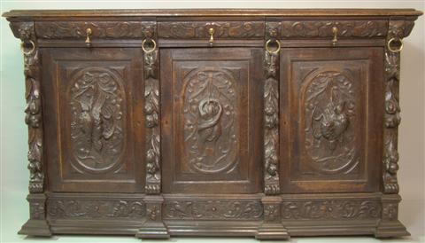 BAROQUE STYLE CARVED SIDEBOARD
