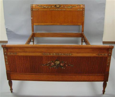 FRENCH SLEIGH BED WITH DECORATIVE