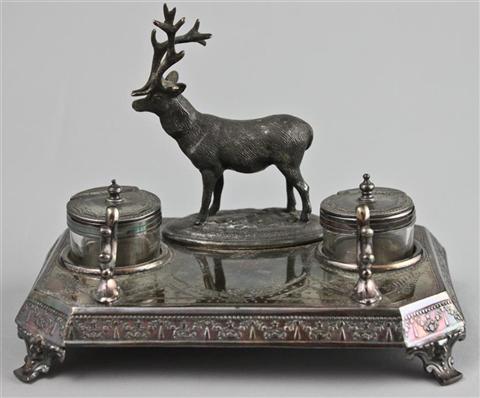 JAMES DIXON & SONS PLATED INKSTAND