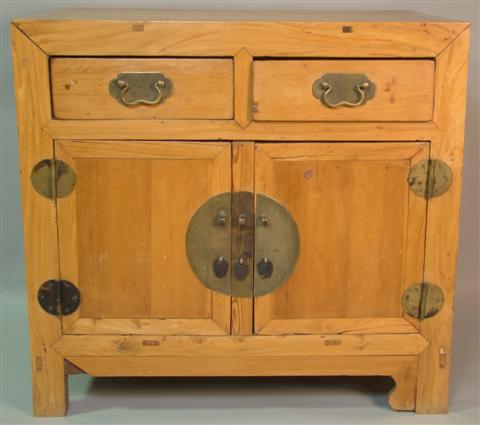 ASIAN BLONDEWOOD CABINET 18th/19th