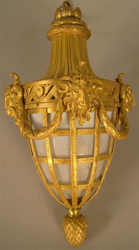 LOUIS XVI STYLE GILT BRONZE HANGING 147a26