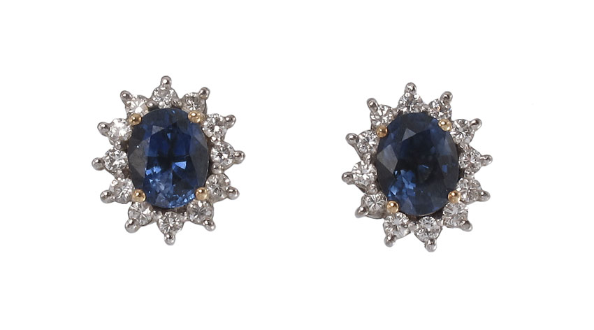 SAPPHIRE AND DIAMOND EARRINGS  147a92