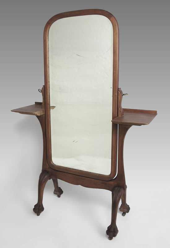 ANTIQUE CHEVAL MIRROR Dated 1901  147a9a