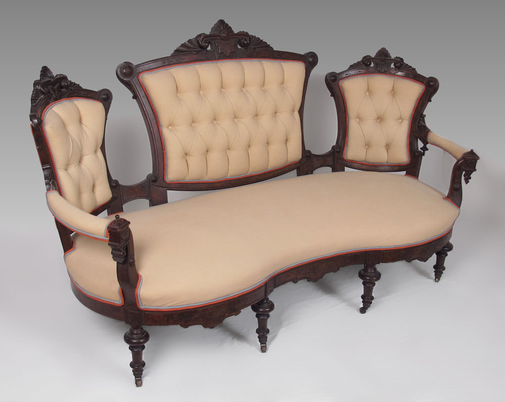 ROCOCO REVIVAL VICTORIAN SOFA: