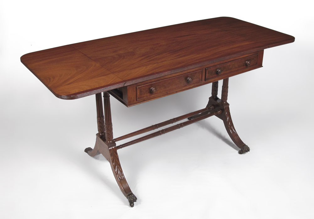 KITTINGER MAHOGANY WRITING TABLE: