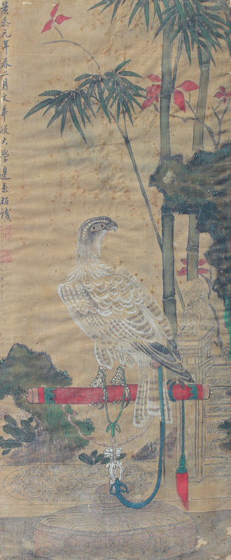 EARLY ORIENTAL PAINTING ON FABRIC 147b16