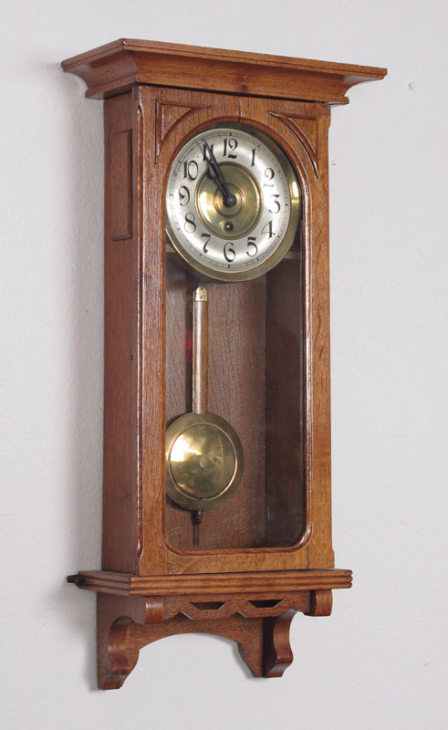 OAK GERMAN REGULATOR WALL CLOCK: