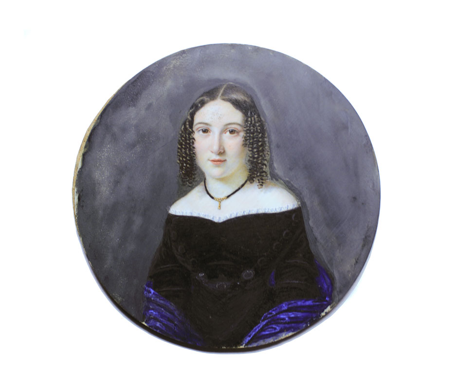 EXCELLENT MINIATURE IVORY PORTRAIT