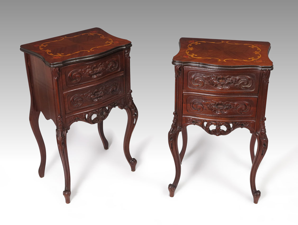 PAIR FRENCH STYLE 2 DRAWER STANDS  147c30