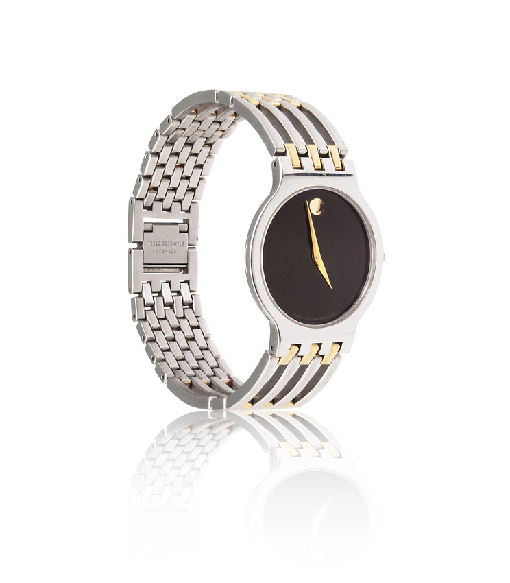 MOVADO EURO STAINLESS WRISTWATCH: Stainless