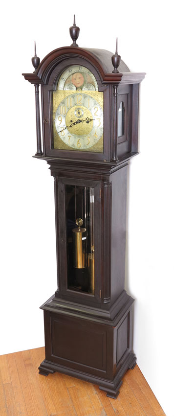 HERSCHEDE 5 TUBE LONG CASE CLOCK: Arched