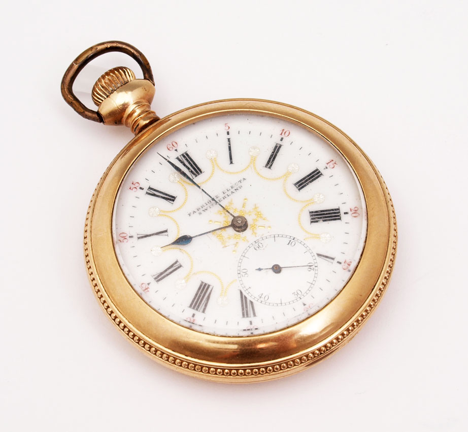 FABRIQUE ELECTRA OPEN FACE POCKET WATCH: