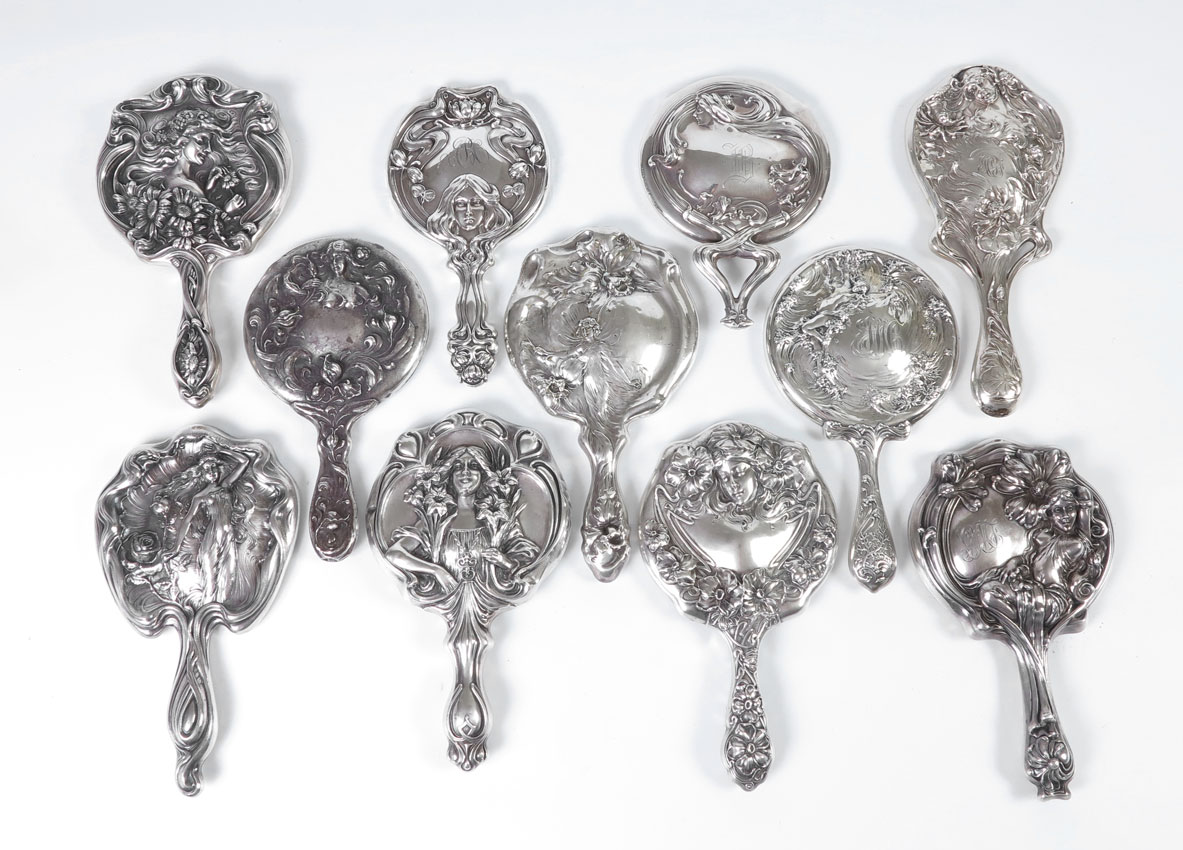 10 PIECE FIGURAL ART NOUVEAU STERLING 147d11