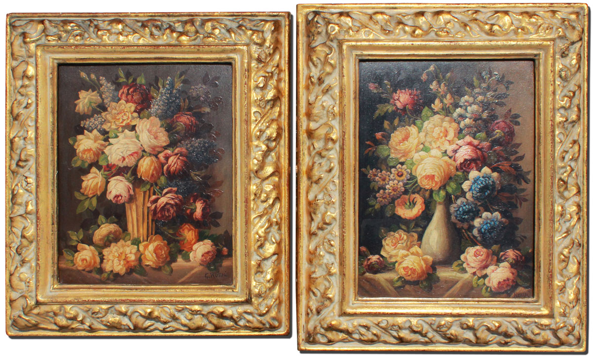 PAIR OF NEOCLASSICAL STYLE FLORAL 147d5d