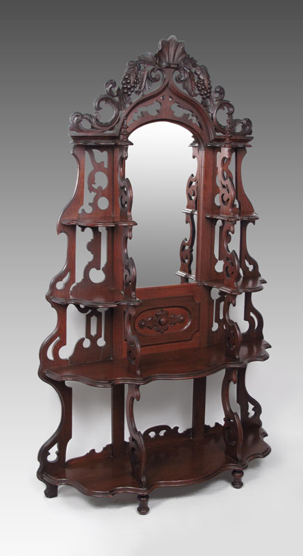 A GRAND VICTORIAN MIRROR ETAGERE  147e24