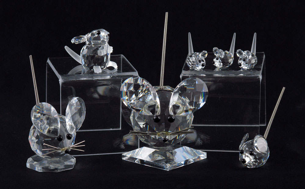 SWAROVSKI CRYSTAL FIGURINES MICE 147f48