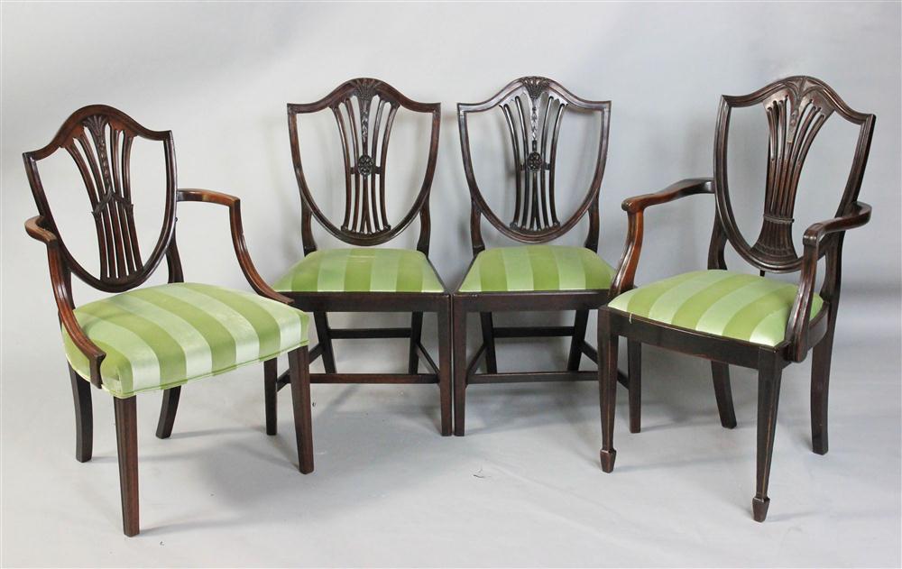 SET OF FOUR FEDERAL MAHOGANY SHIELD 147fbd