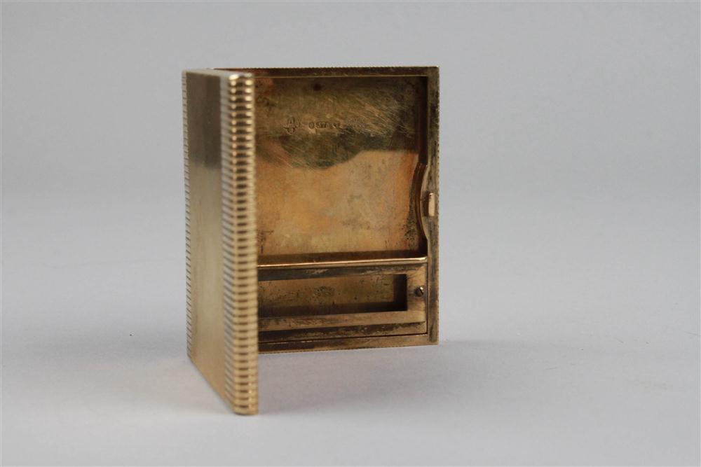 ASPREY GOLD MATCH CASE marked with