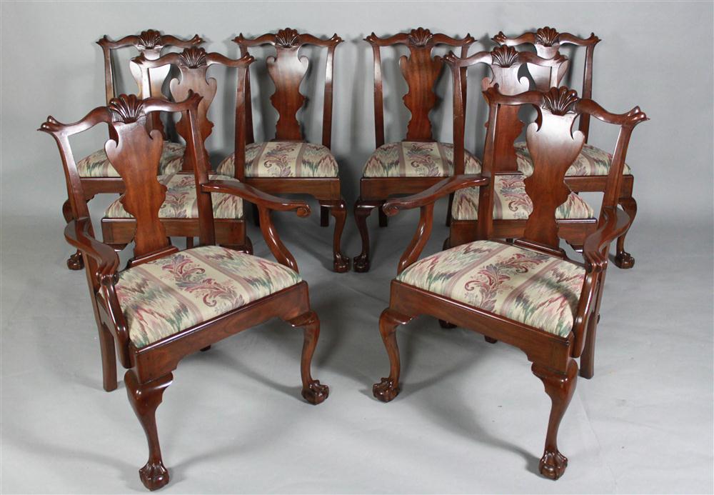 SET OF EIGHT CHIPPENDALE STYLE 14804c