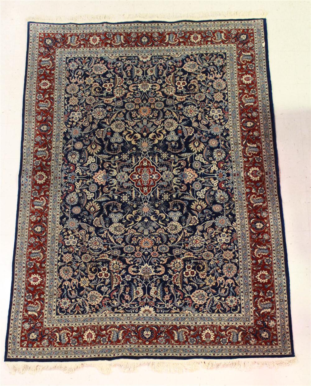 INDO PERSIAN RUG red medallion 14807a