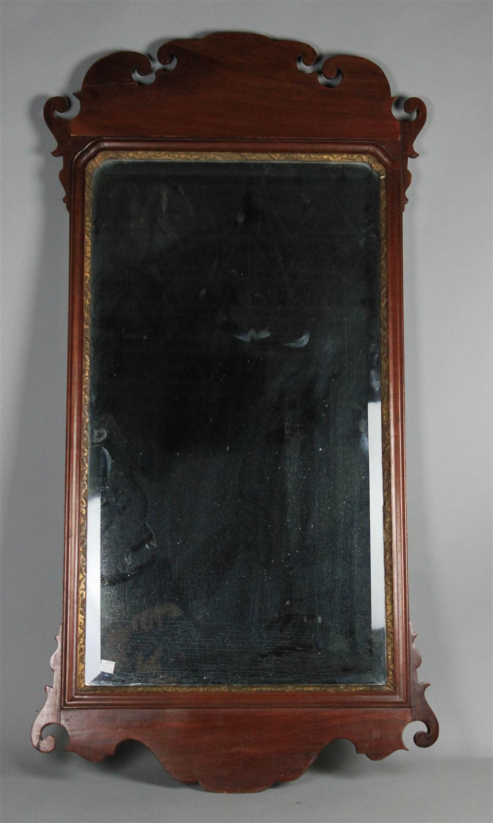 CHIPPENDALE STYLE MAHOGANY MIRROR 1480cd
