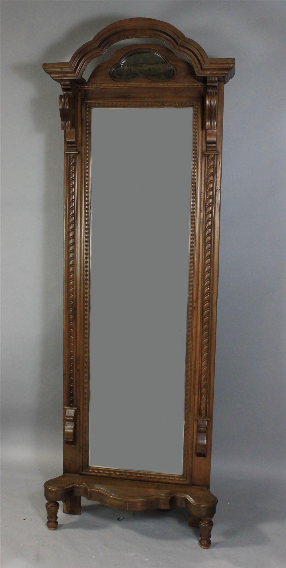 VICTORIAN STYLE WALNUT PIER MIRROR 1480da